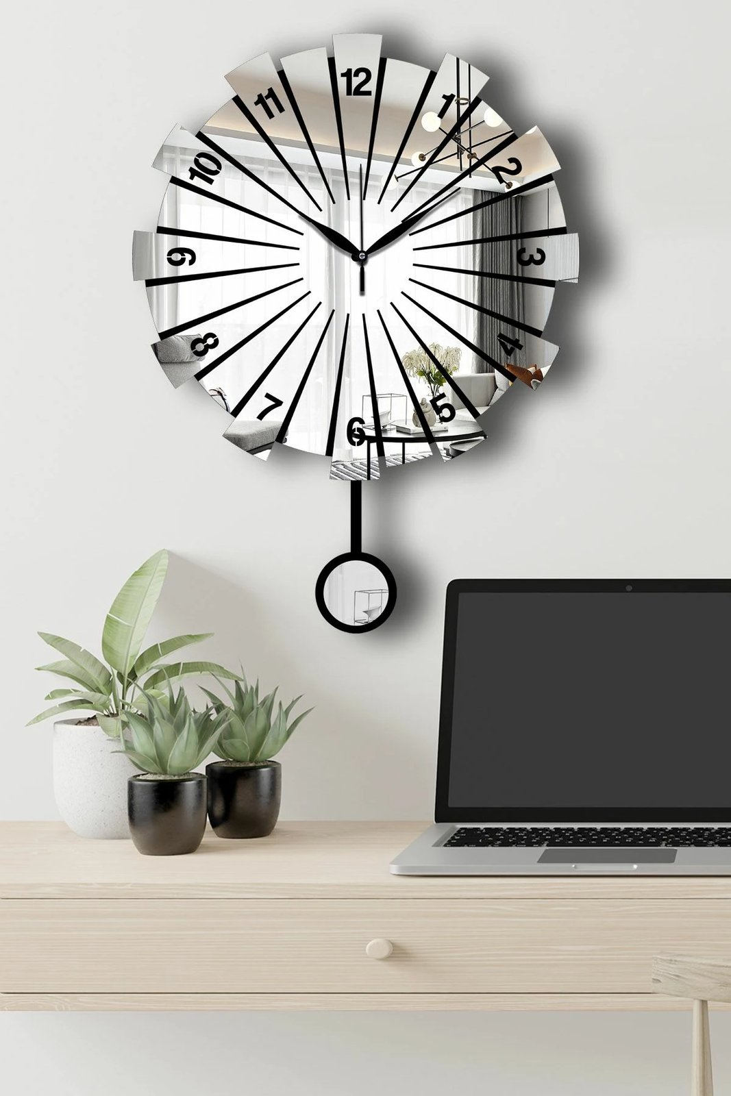 Orë muri dekorative Wallity, Vlnt111Gu, ngjyrë argjendi