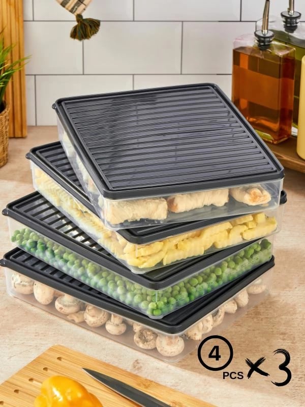 Set kuti për organizim (12 copë), ngjyrë antracit, VITABOX 2.8L