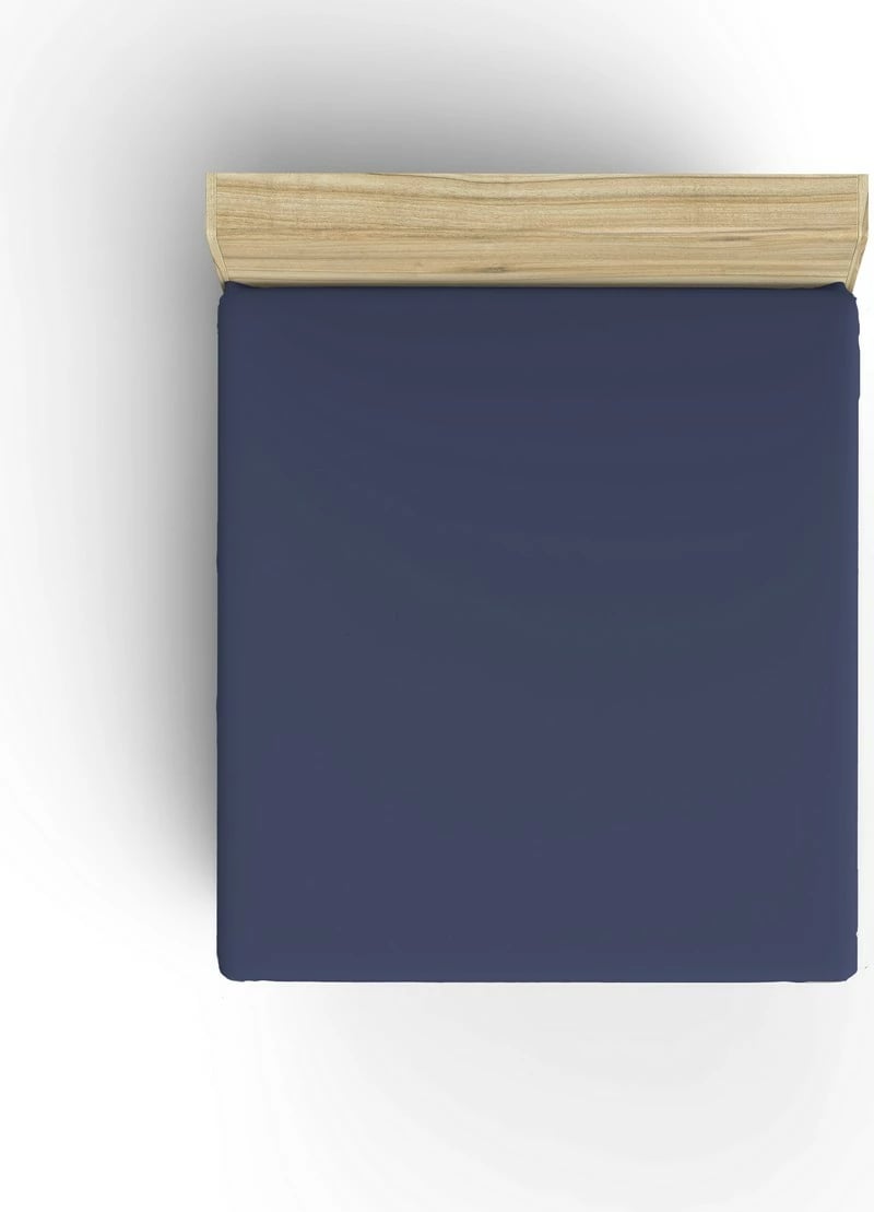 Çarçaf i shtrirë për një person, ngjyrë e kaltër e errët, L'essentiel