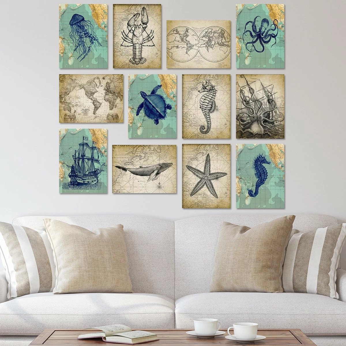 Piktura dekorative MDF (12 copë), Wallity, 12MDF07