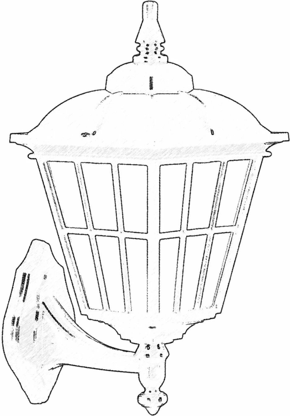 Llambë muri për jashtë, ngjyrë e zezë, Opviq BAP-68183-BSY-M2
