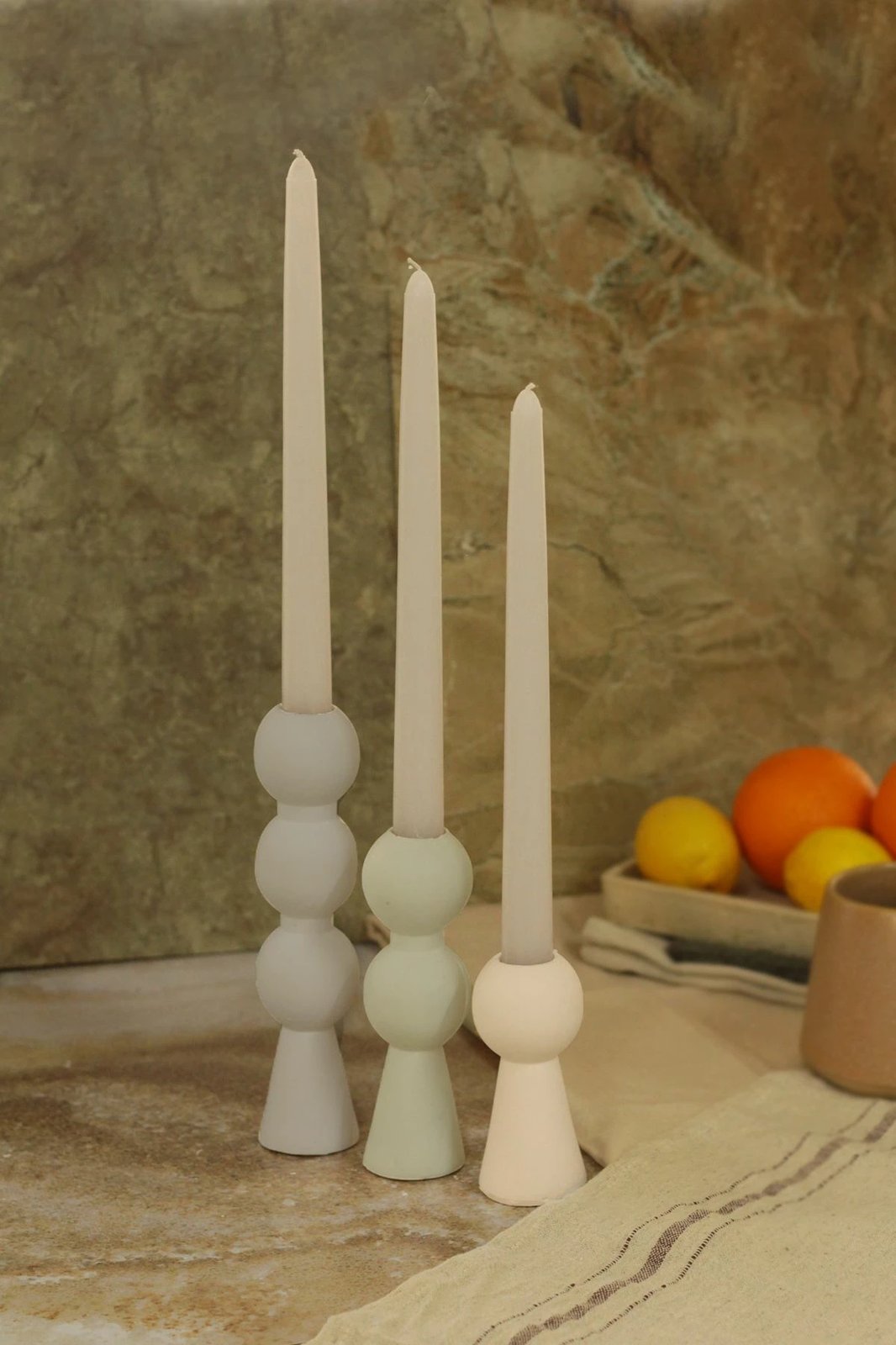 Set qirinjësh betoni (6 copë), Evila Originals, Piyon 3, ngjyrë kaki v2