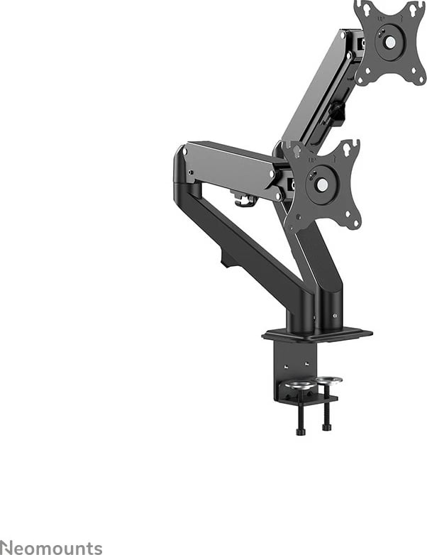 Krah tavoline për monitorë Neomounts Newstar DS70-700BL2, për 2 ekrane, 27 inç, rregullim lartësie me gaz, kapëse, e zezë