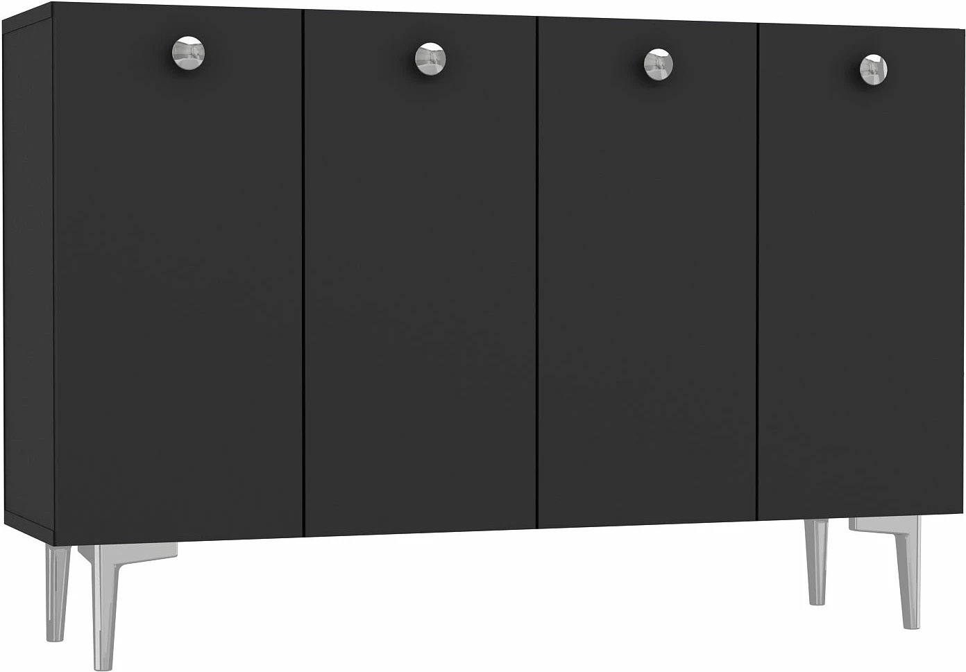 Konsol Skye Decor, ngjyrë antracit, argjend