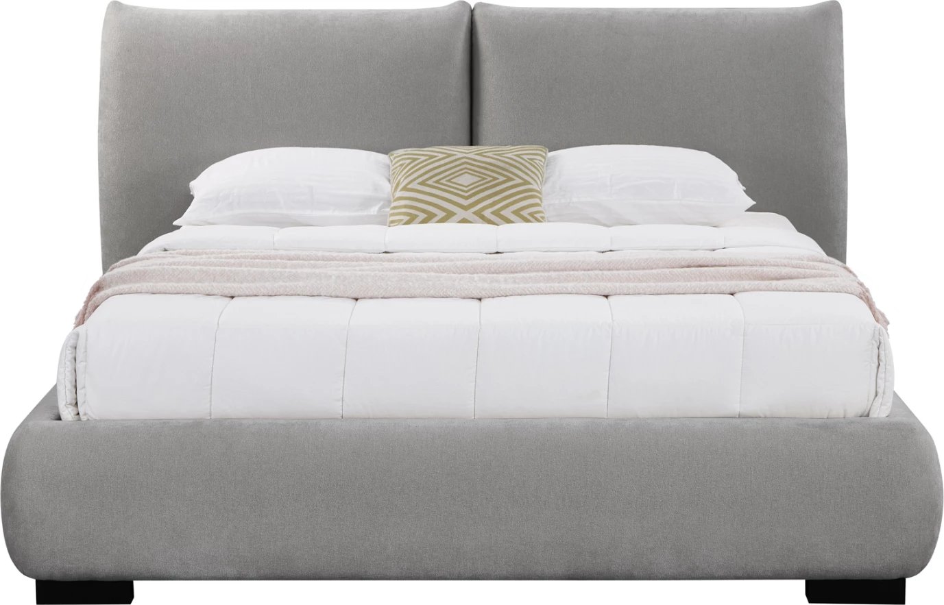 Krevat dopio me hapësirë për depo, stof leshi artificial, gri, NUVIA CD728.01, dyshek 160x200cm