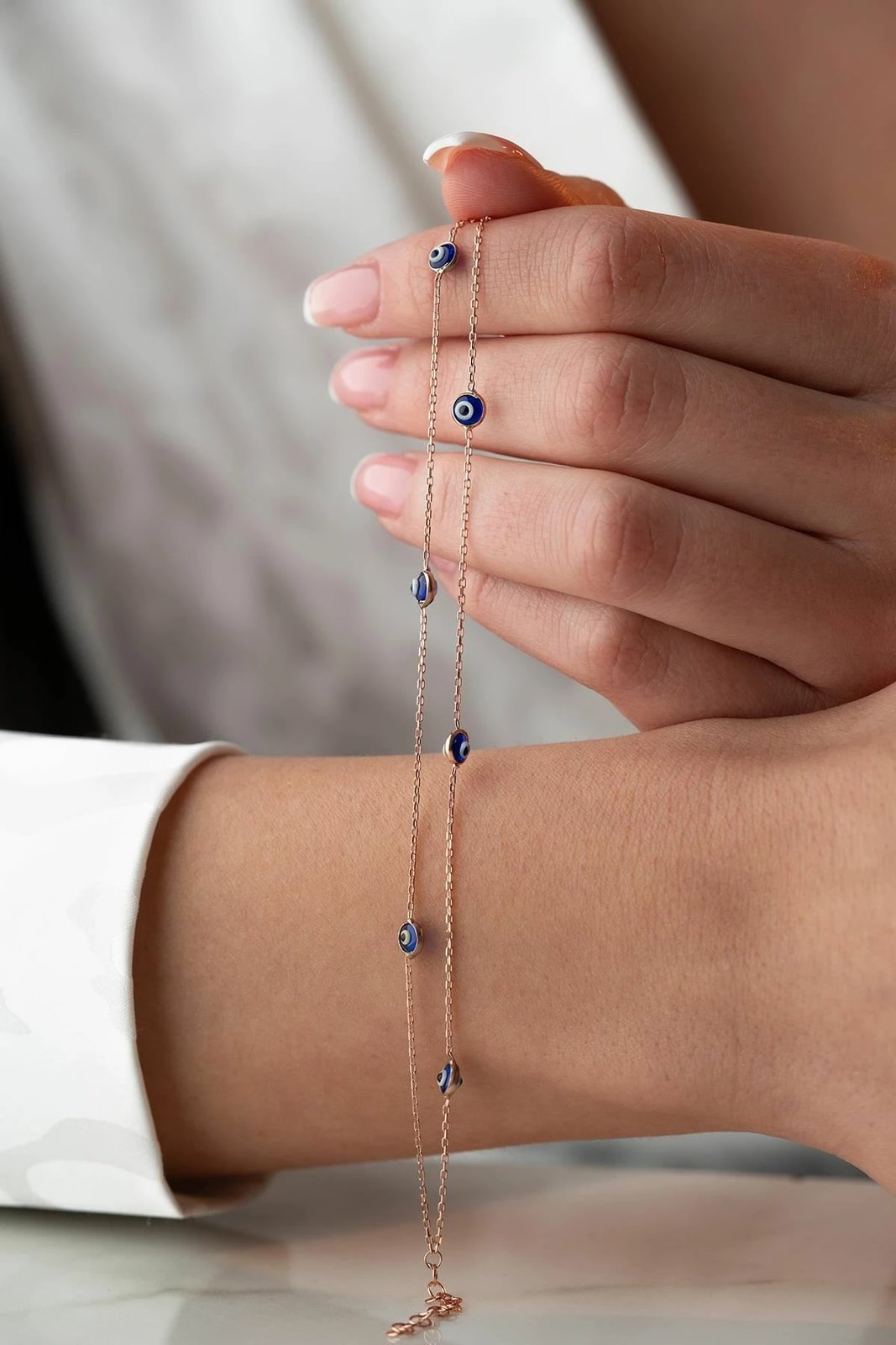 Byzylyk argjendi Jumeon, ngjyrë rozë dhe kaltër, NRZ1000365