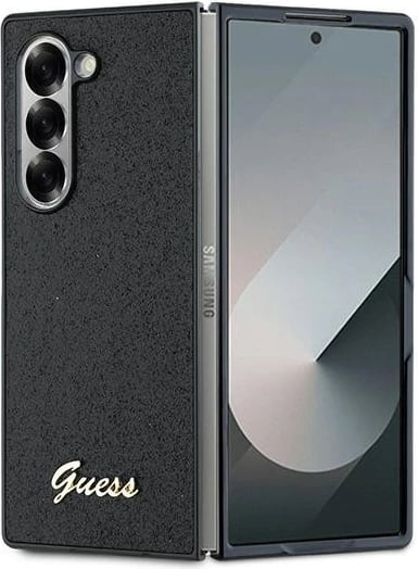 Mbështjellës Guess 4G Glitter Script për Samsung Galaxy Z Fold 6, i zi