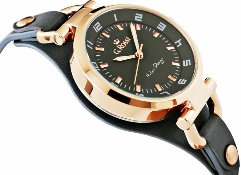 Orë dore për femra G.Rossi, rozë e artë me rrip gri