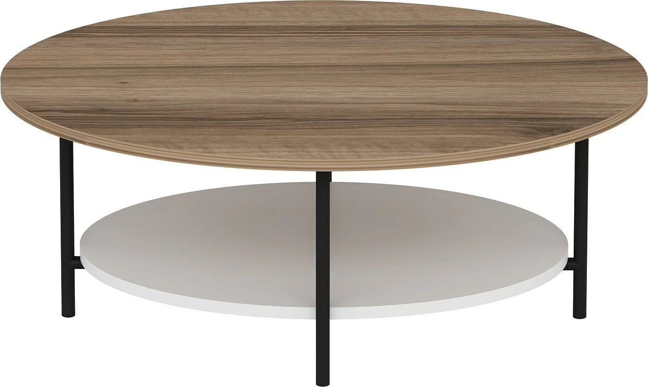 Tavolinë kafeje Hanah Home, Elis, ngjyrë lis dhe e bardhë