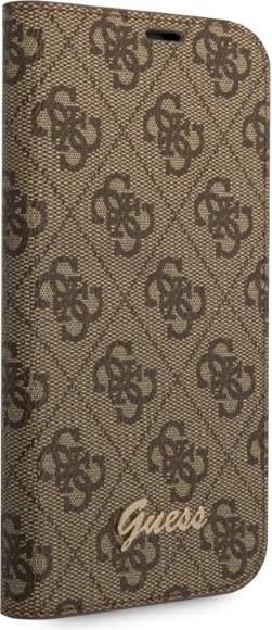 Mbështjellës Guess Bookcase 4G Vintage Gold Logo për iPhone 14, 6.1", Kafe