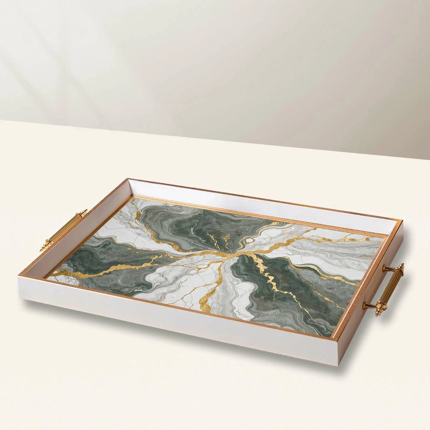 Tabaka prej qelqi, dizajn Aberto, TPB10014, shumëngjyrëshe, 50x29x3.5 cm