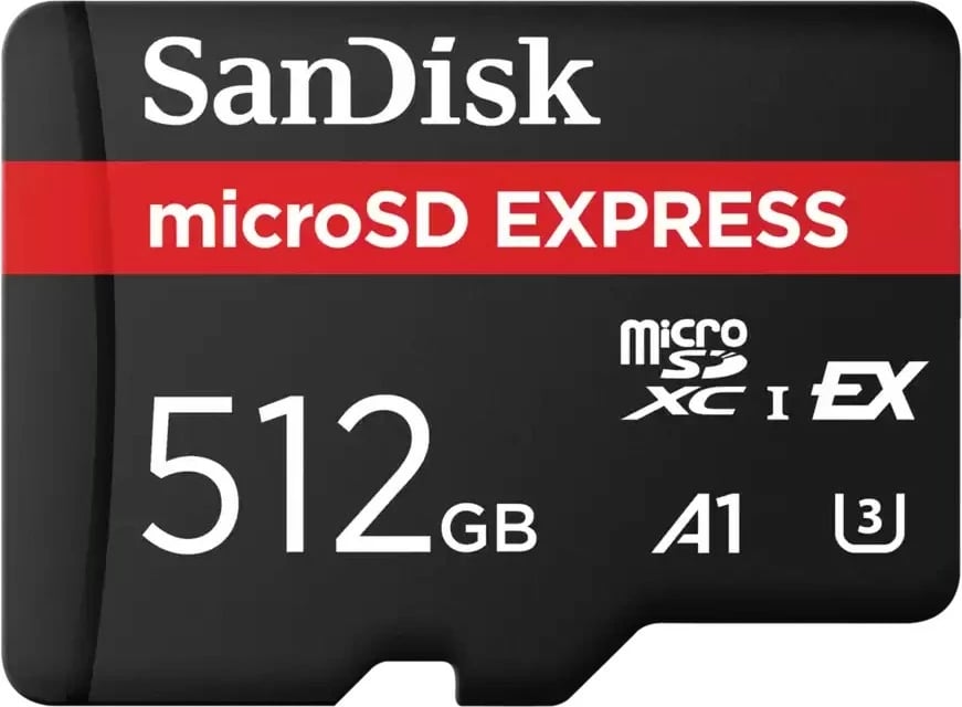 Kartelë memorie Sandisk microSD EXPRESS 512GB e zezë