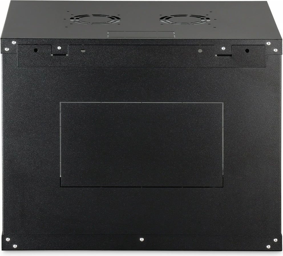 Kabinet rrjeti i montueshëm në mur, Digitus DN-37105, 19" 9U, 474x600x450 mm, derë xhami, ngarkesë 60 kg, i pa-montuar, zi