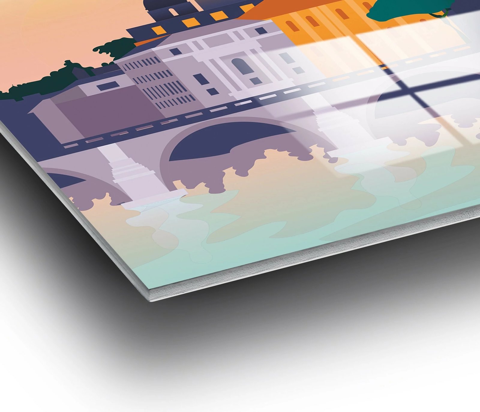 Pikturë dekorative prej xhami të temperuar, Wallity, UV-1026, 30x45cm