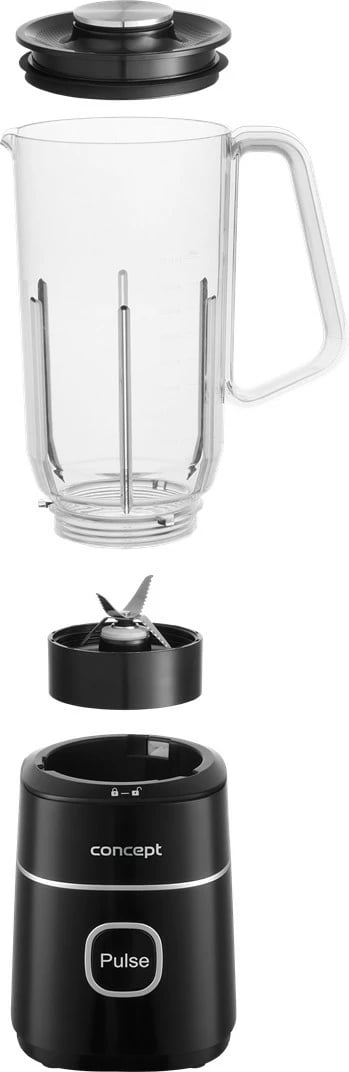 Blender, Concept SM3490, 700 W, Tritan 1 L + 570 ml + 400 ml, mulli për erëza, e zezë