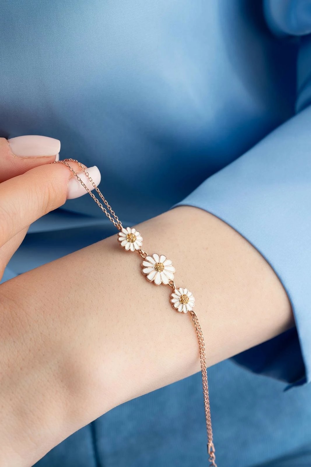 Byzylyk argjendi Jumeon, ngjyrë rozë e bardhë, NRZ999525