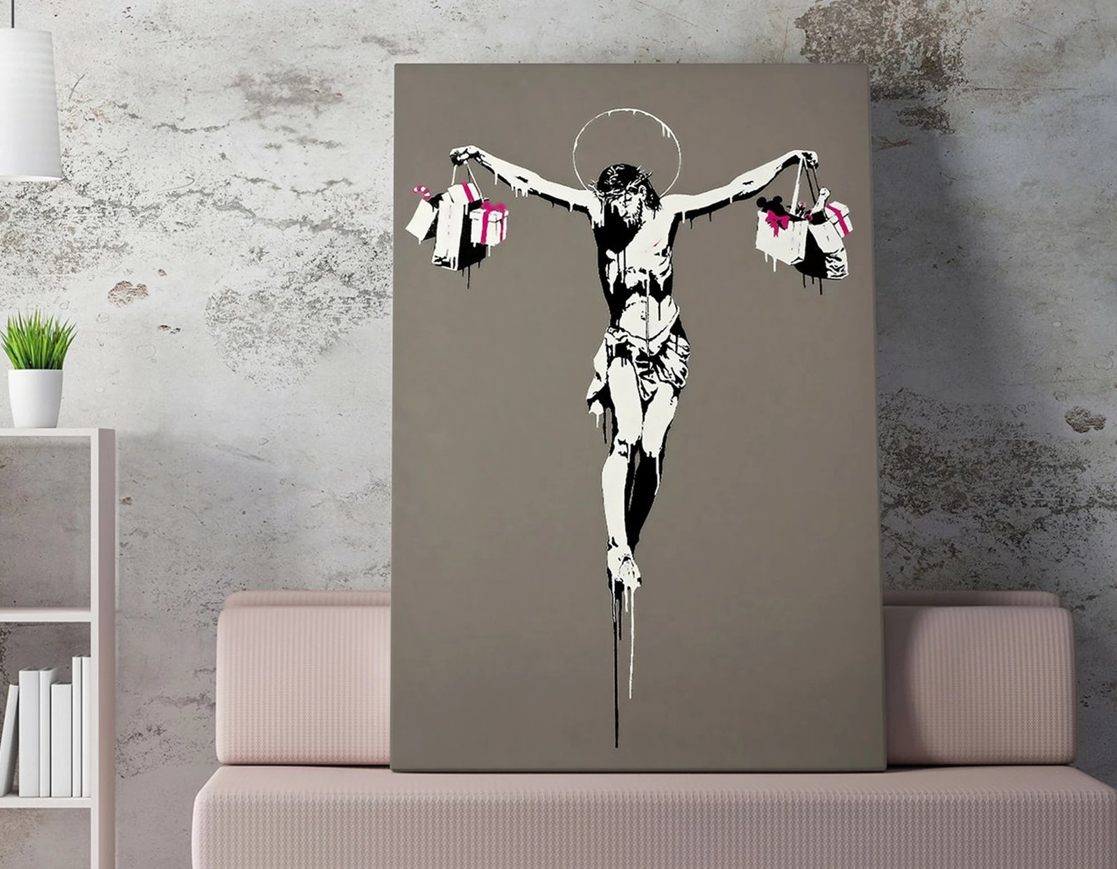 Pikturë dekorative në kanavacë, Banksy, shumëngjyrëshe, WY137, 50x70cm