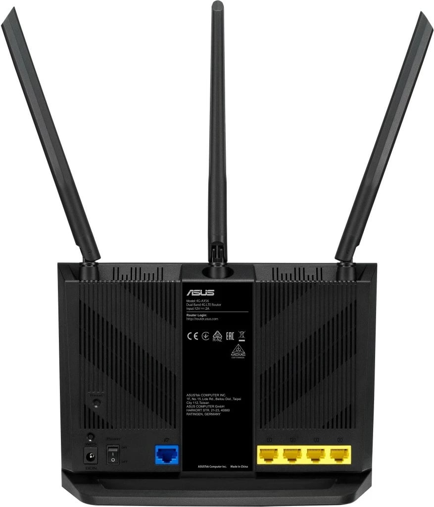 Router Asus 4G-AX56, WiFi 6 AX1800, 4G LTE, 4 LAN, 1 WAN, 1 SIM, i zi