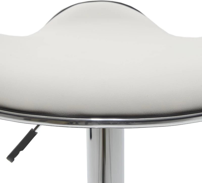 Karrige për bar Enzo palosëse, e bardhë, metal krom, 45x44x87cm, set prej 2 copë