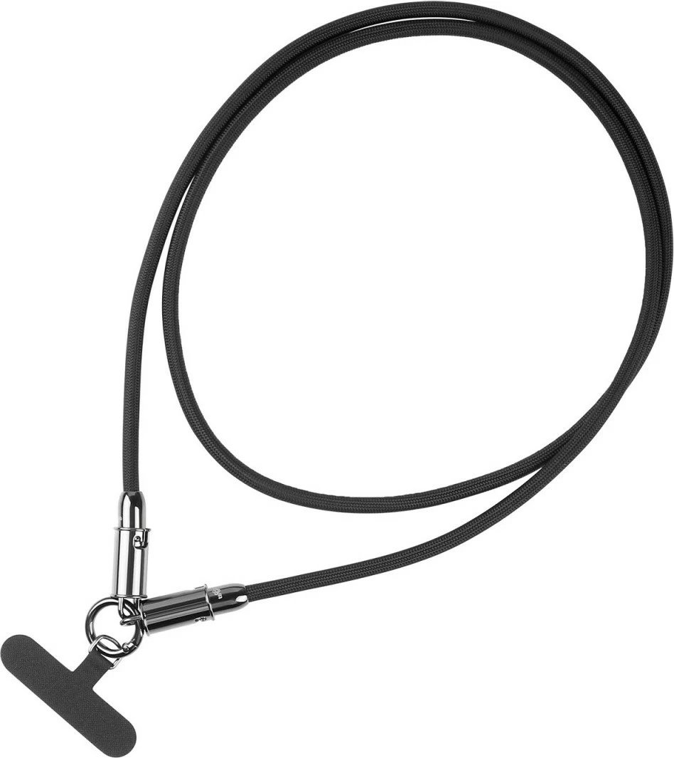 Kabllo USB C 2-në-1 me litar për qafë TB, 1m, e zezë