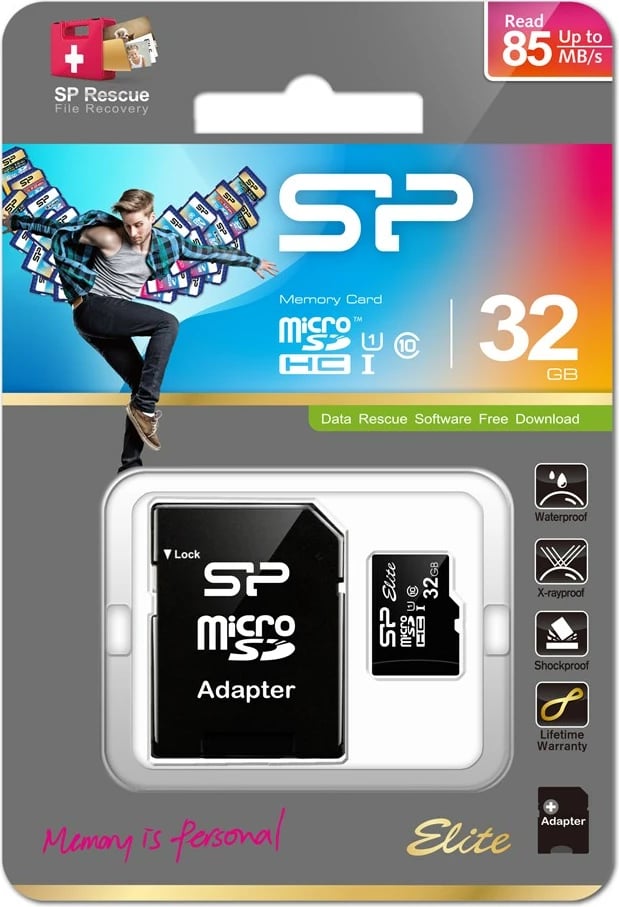 Kartë memorie Silicon Power Elite MicroSDHC, 32GB, Klasa 10, e zezë