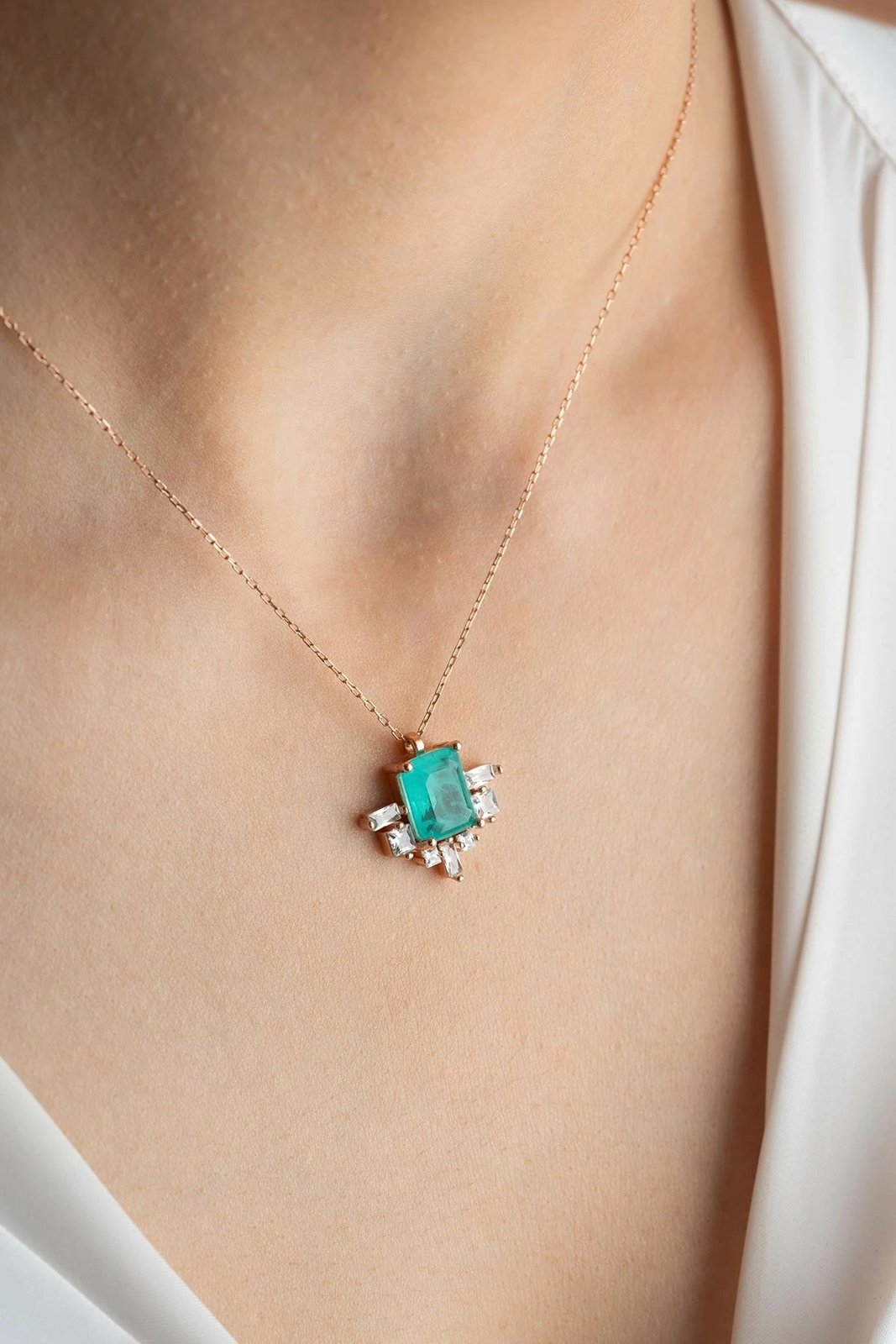 Varëse argjendi Jumeon, ngjyrë rozë e artë dhe turquoise, NRZ999348 Varëse argjendi Jumeon, ngjyrë rozë e artë dhe turquoise, NRZ999348