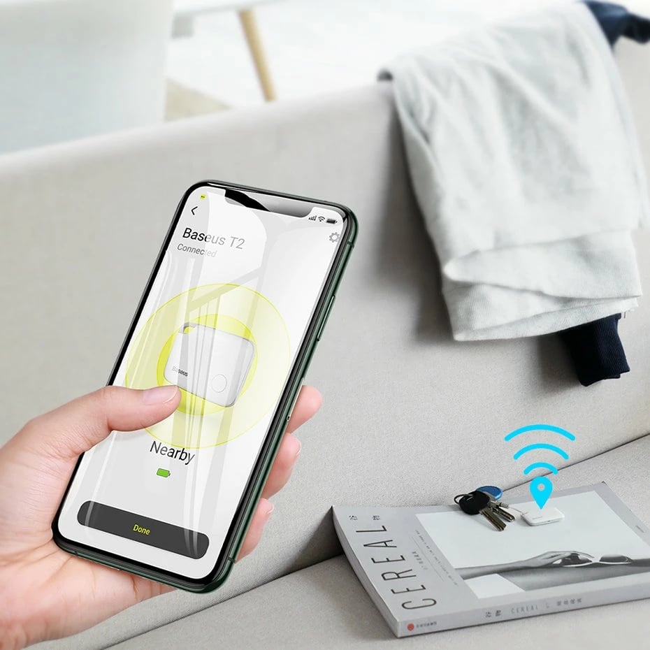 Pajisje anti-humbje Baseus T2 me litar, e bardhë