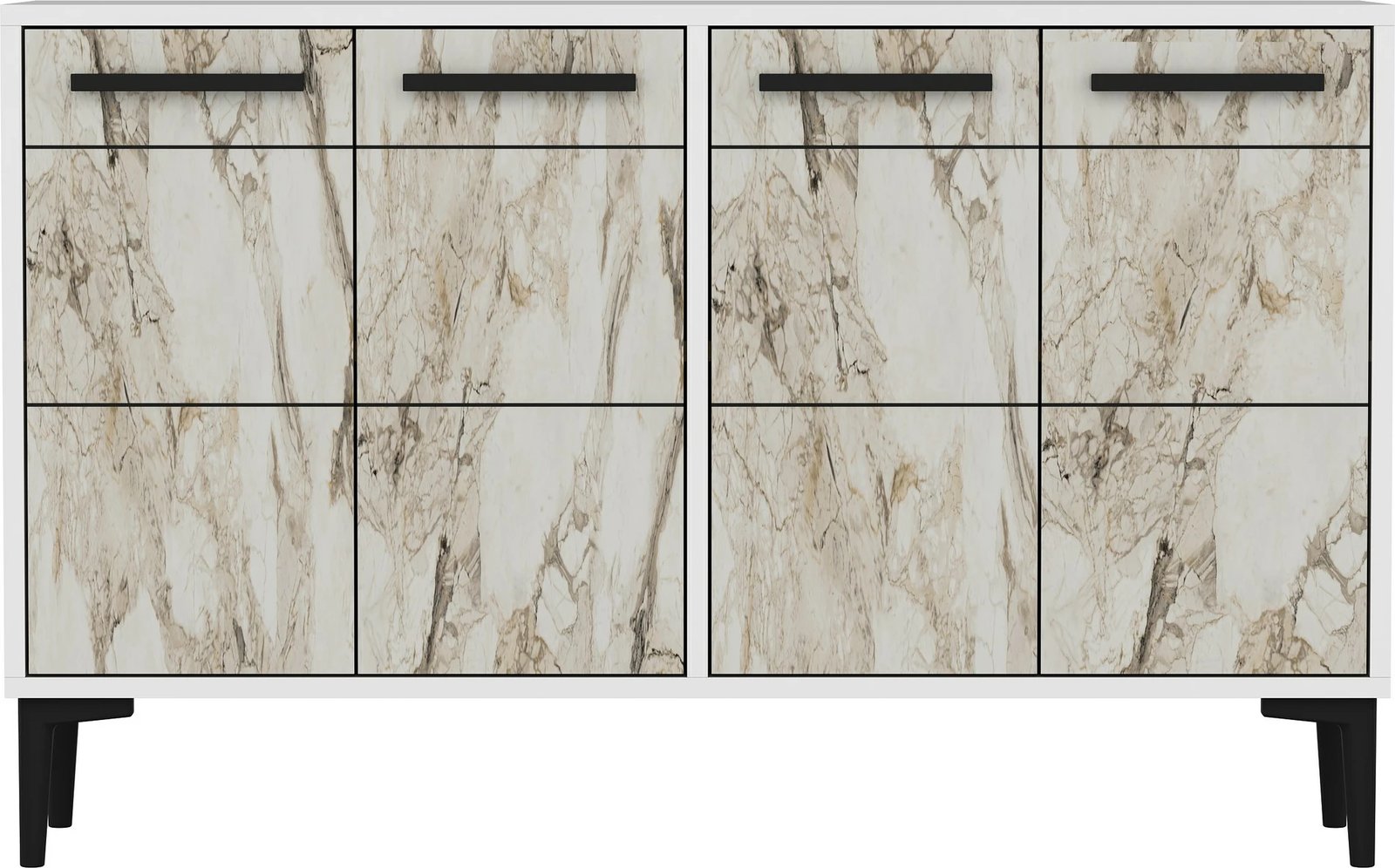 Konsol Skye Decor, ngjyrë e bardhë, mermer