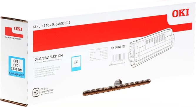 Toner OKI 44844507, rendiment 10000 faqe, standard, cyan