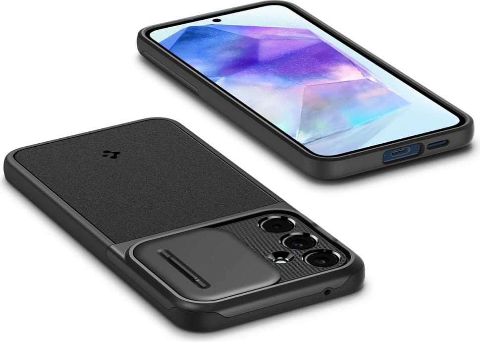 Mbështjellës Spigen Optik Armor për Samsung Galaxy A55 5G, i zi