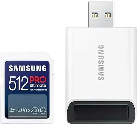 Kartelë memorie SD Samsung PRO Ultimate MB-SY512SB/WW, 512GB me lexues USB