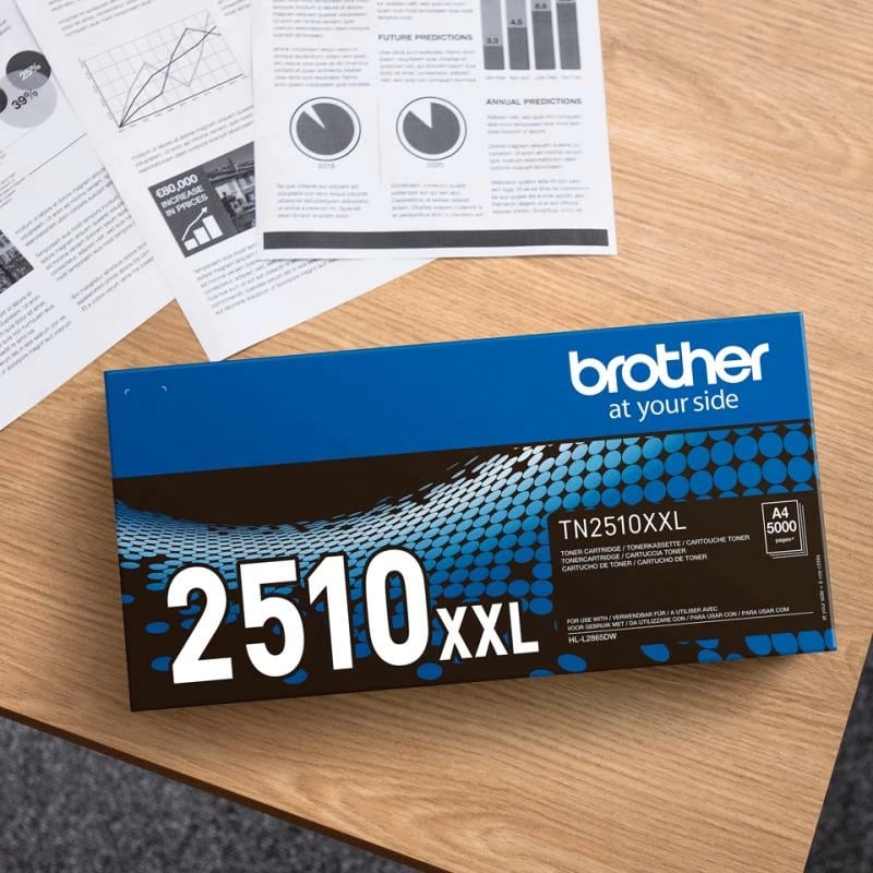 Toner Brother TN-2510XL rendiment i lartë XL 3000 faqe, e zezë