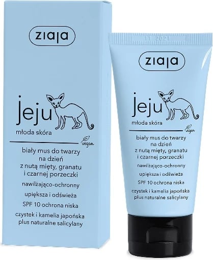 Maskë fytyre për femra Ziaja Jeju White Face Mask SPF10, 50ml