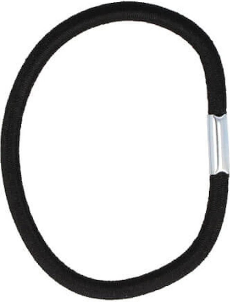 Goma për flokë Eurostil të trasha unisex, të zeza, 8 copë