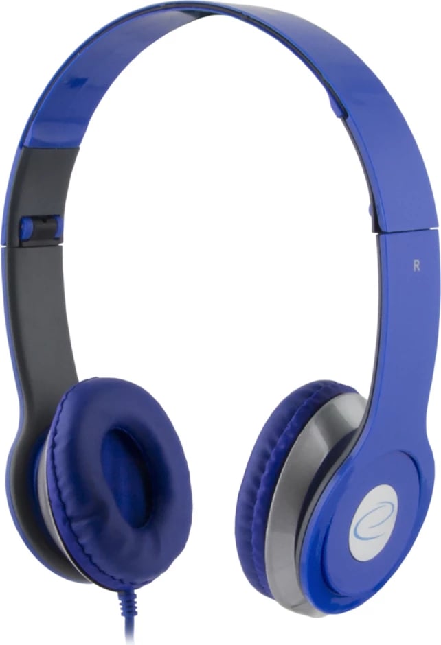 Kufje stereo me kabllo, Esperanza, TECHNO EH145B, kontroll volum, kabllo 3 m, mini jack 3.5 mm, blu