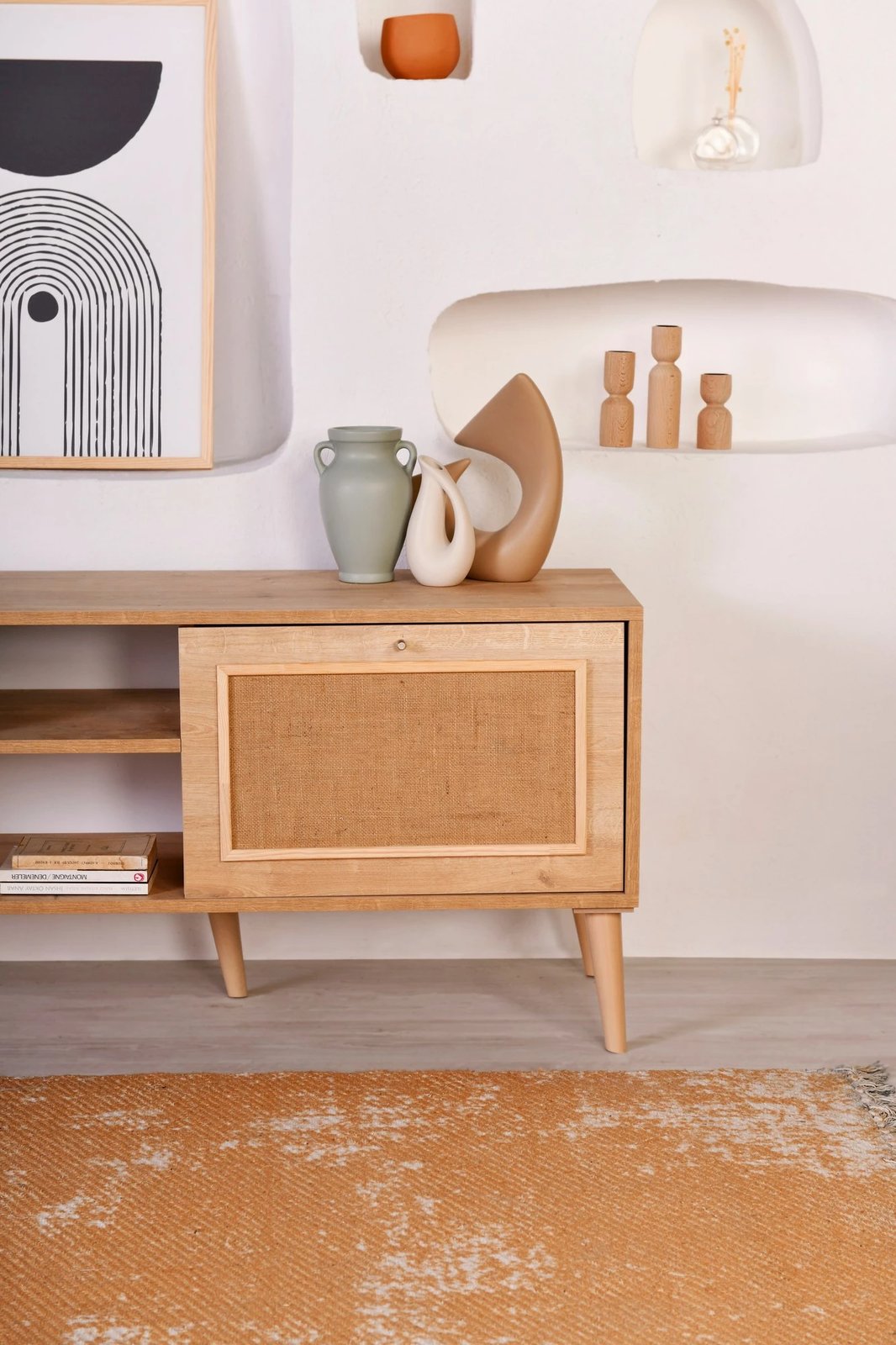 Komodë TV Skye Decor, jute, 180cm