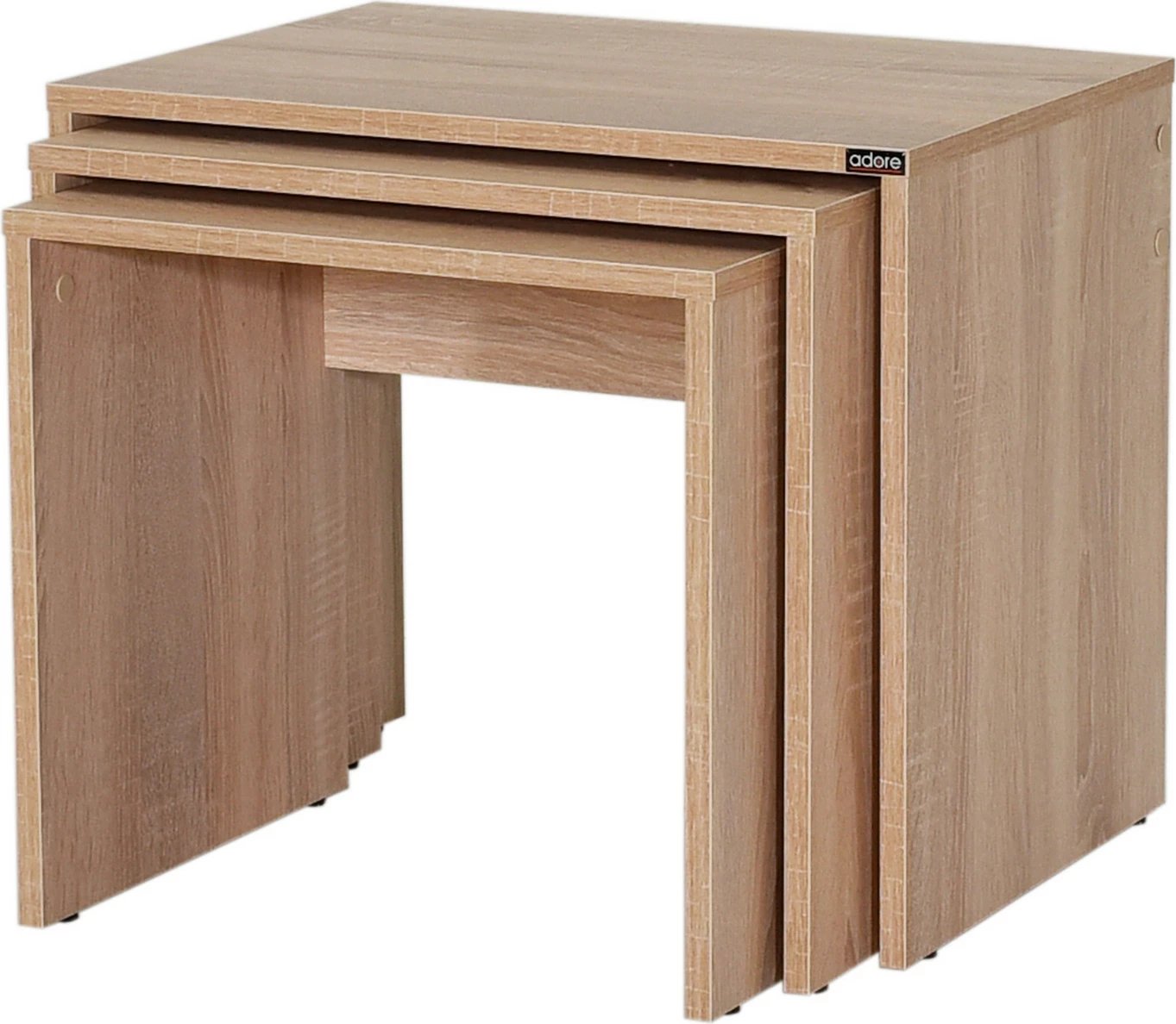 Tavolina kafeje Hanah Home, set prej 3 copësh, ngjyrë sonomo, Shp-103-Ss-1