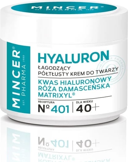 Krem fytyre për femra Mincer Pharma Hyaluron Soothing Semi-Matte No.401, 50ml
