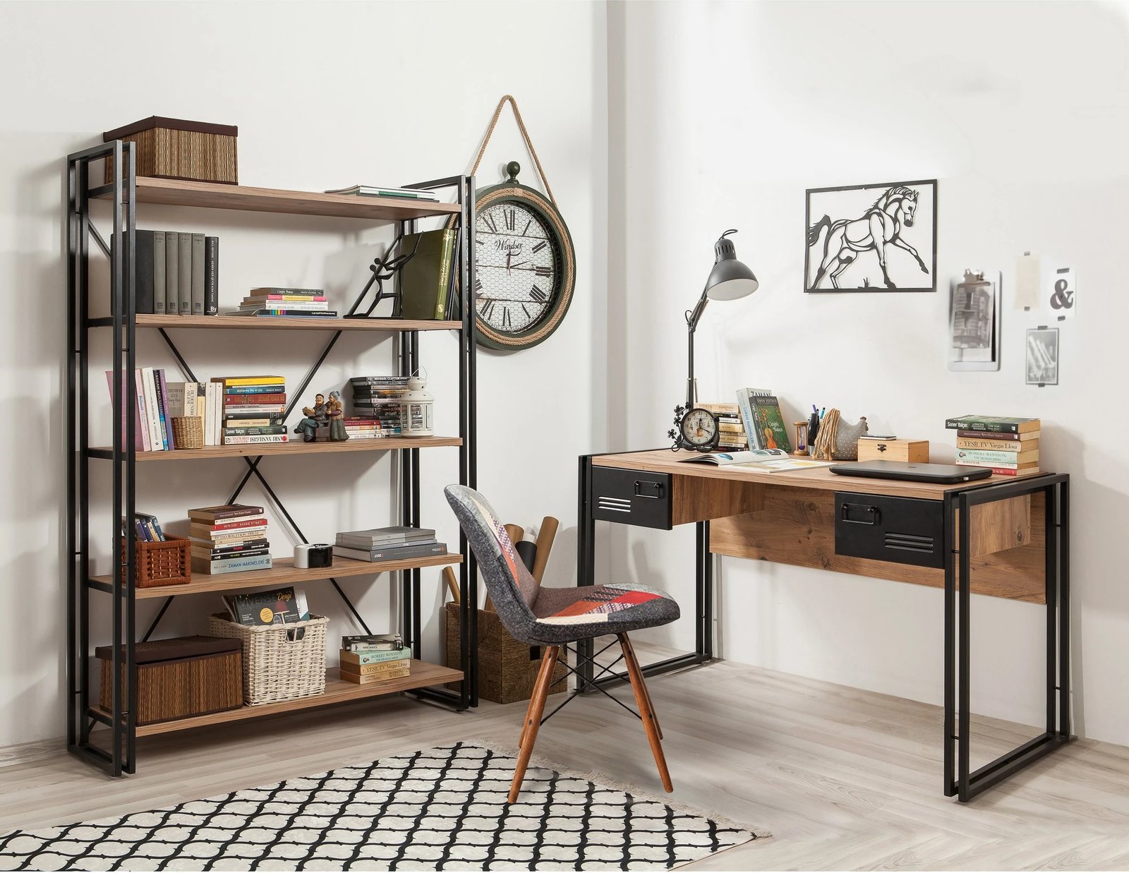 Set mobiljesh për dhomë studimi Skye Decor, COSMO-TKM.8