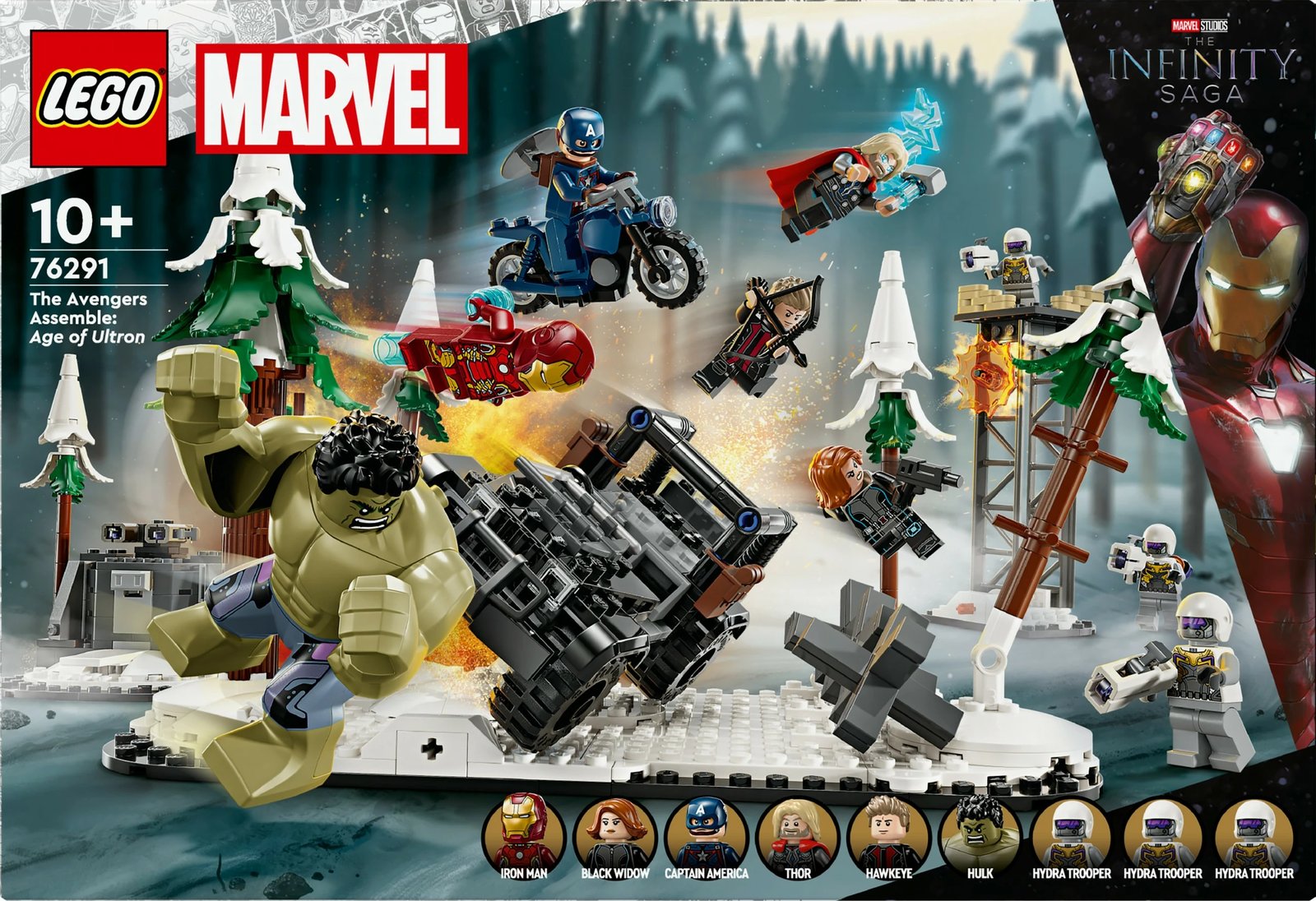 Set ndërtimi LEGO Marvel 76291 Avengers Assemble: Age of Ultron, 613 pjesë, multikolor