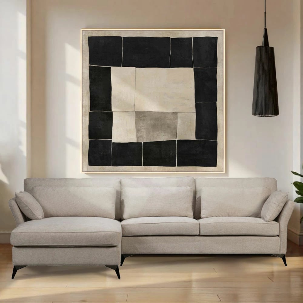 Kënd divani Parfait, kënd majtas, ngjyrë bezhë Legacy 15, 307x185x92