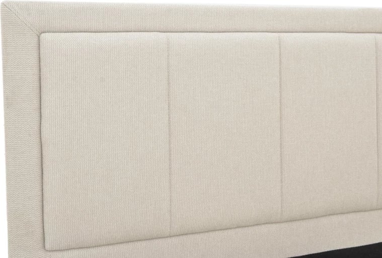 Krevat me hapësirë për depo, stof bezhë, Huga, 120x200cm