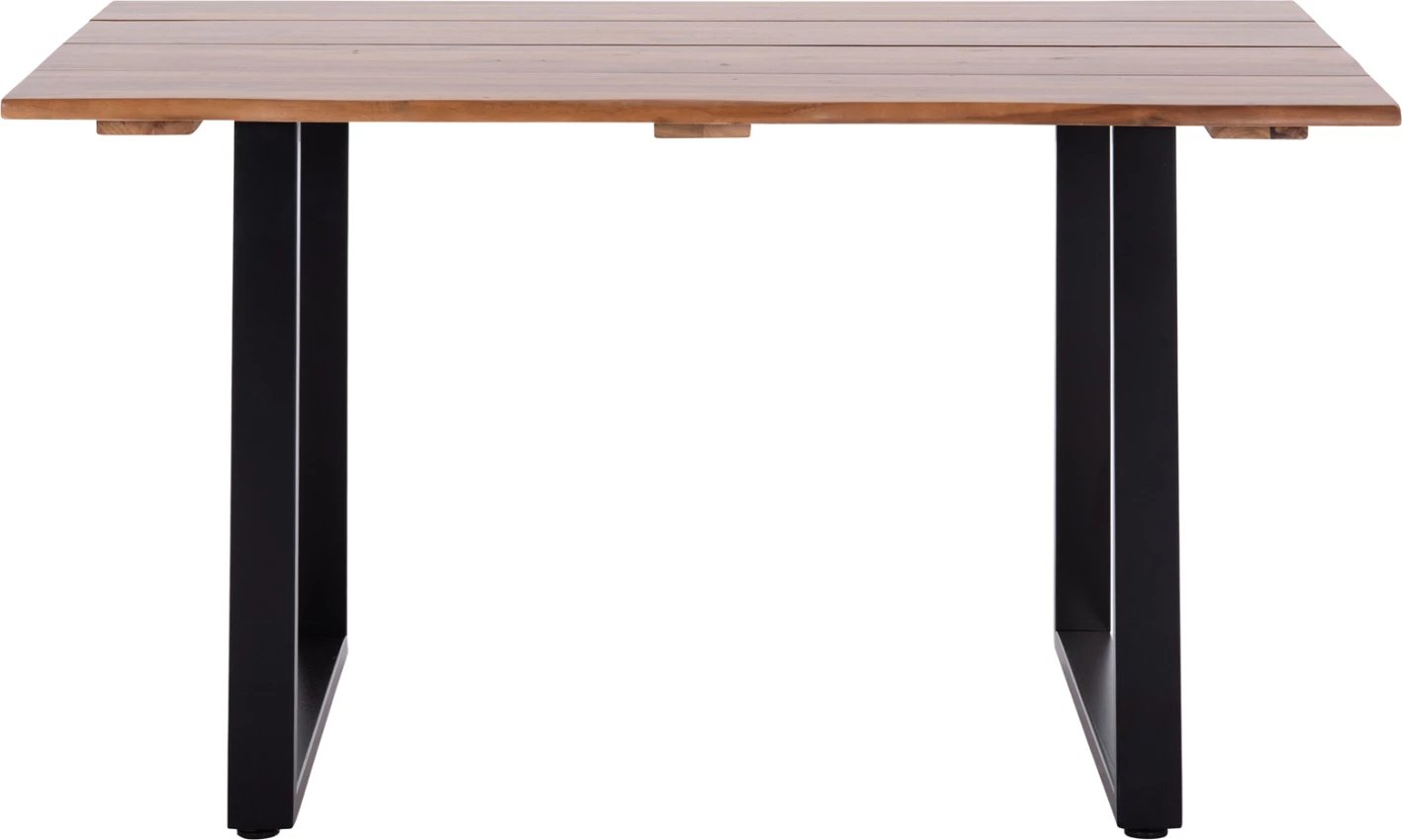 Tavolinë ngrënieje për jashtë, dru akacie natyrale, këmbë metalike, FRIGGO FH6296.02, 140x80x76cm