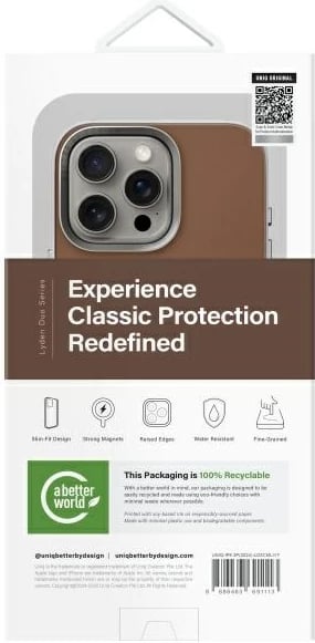 Mbështjellës UNIQ Lyden DS për iPhone 16 Pro 6.3", Magclick, Karamel/Ivory
