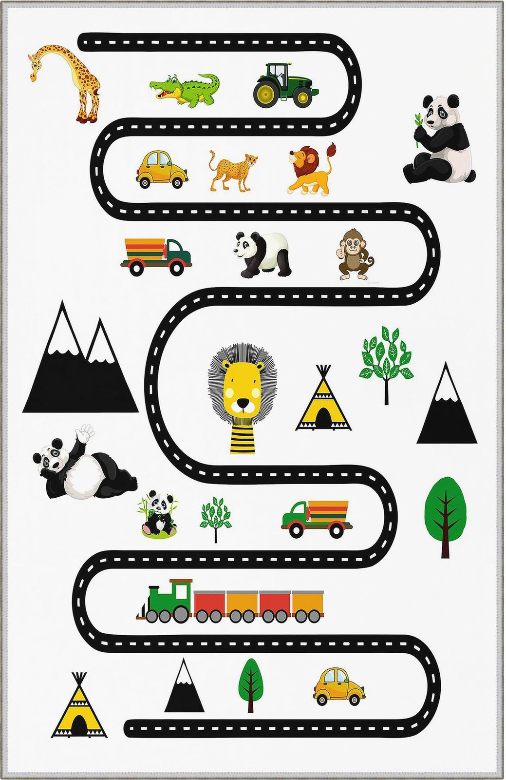 Qilim shumëngjyrësh për fëmijë, 160x230cm, WOOKECE033