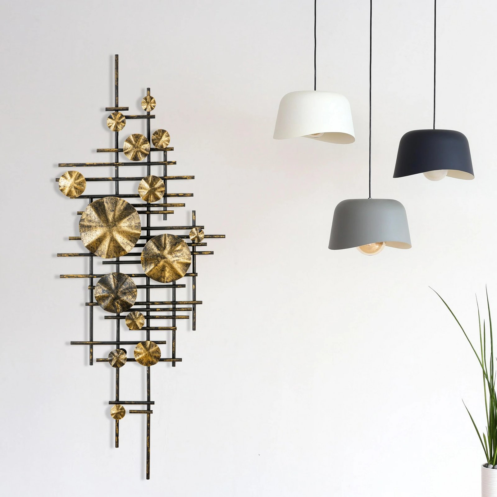 Aksesor dekorativ metalik për mur Wallity, Mihrimah, shumëngjyrësh