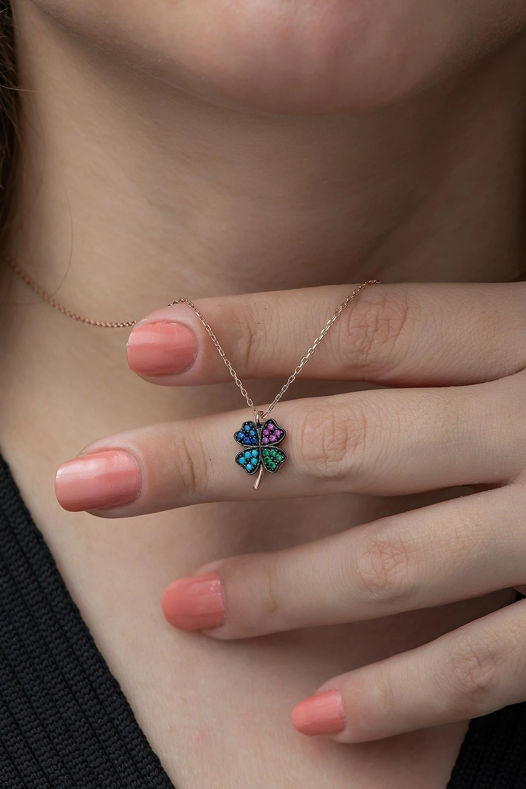 Varëse argjendi, ngjyrë rozë e artë, fuchsia, gjelbër dhe e bardhë, Jumeon, TRDYL903