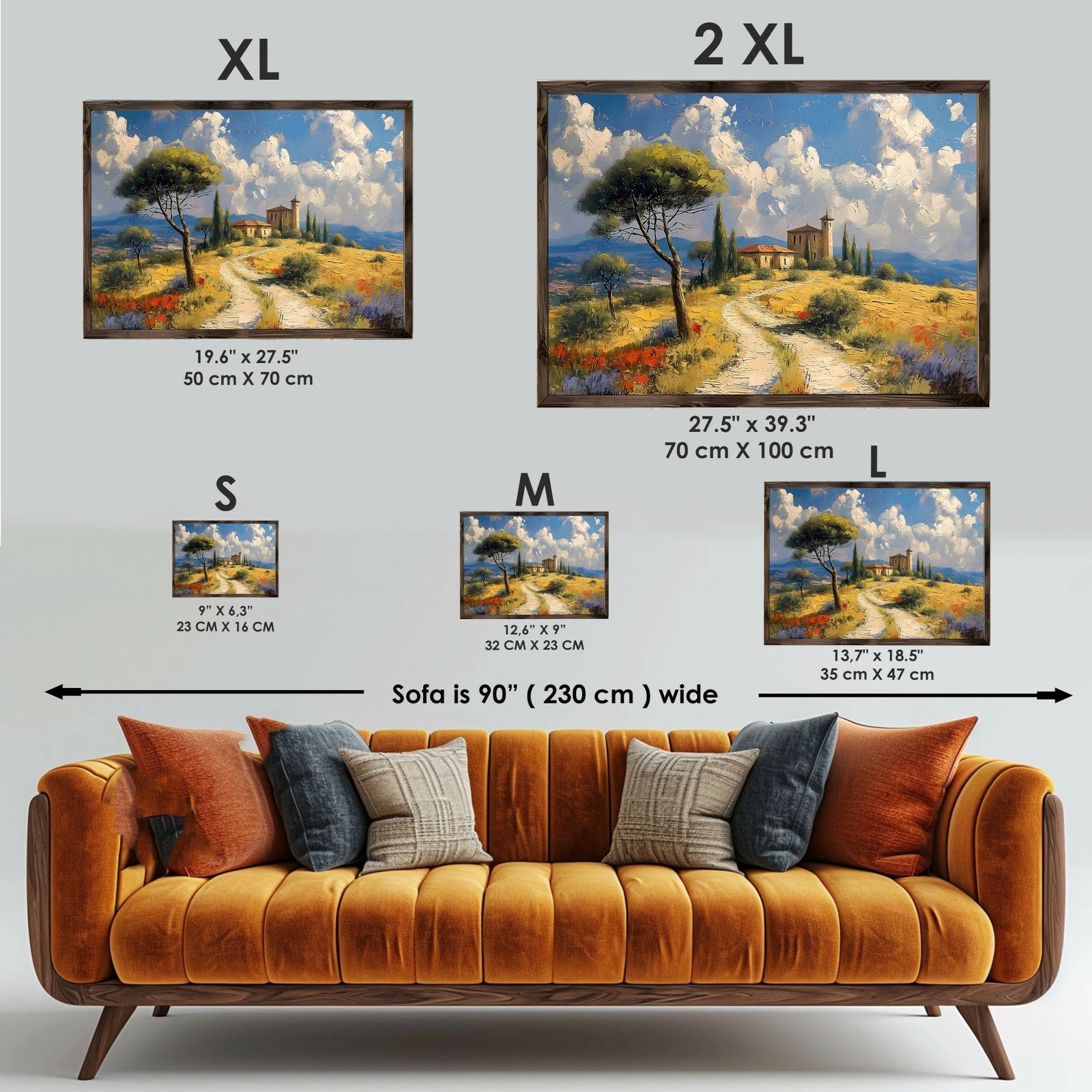 Pikturë dekorative me kornizë MDF, Wallity, GE065-L, shumëngjyrëshe