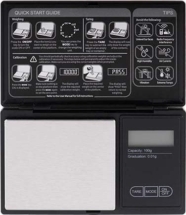 Peshore precize, Adler, AD 3176, kapacitet 100 g / saktësi 0.01 g, ekran LCD me ndriçim, e zezë