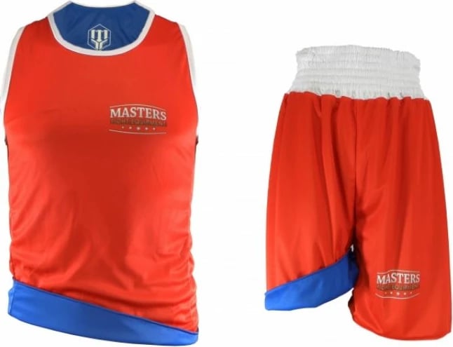 Shorce për boksim për meshkuj Masters, të kuqe dhe blu